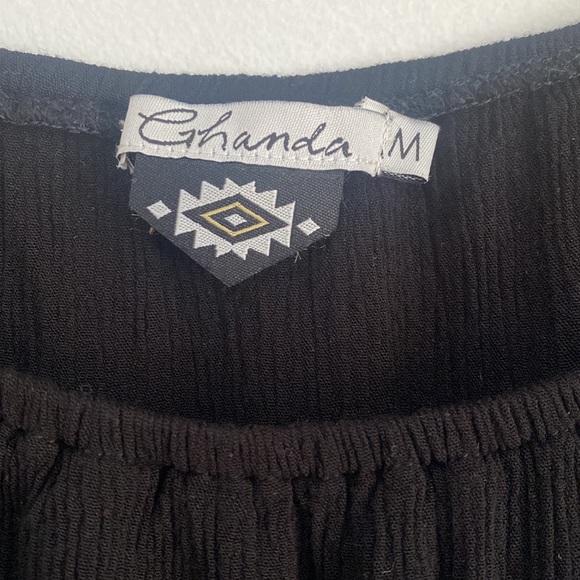 Ghanda - Black loose top - Size Medium - Picture 2 of 6